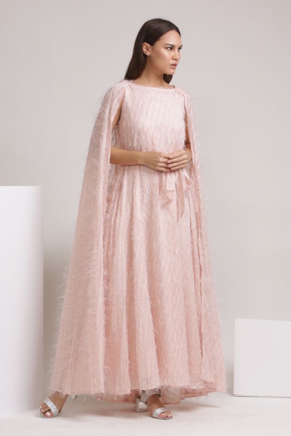 Pink Cape Dress