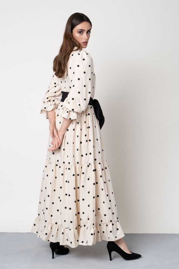 Cream Polka Dots Dress