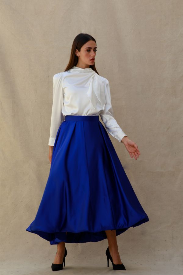 Royal Blue Midi Skirt