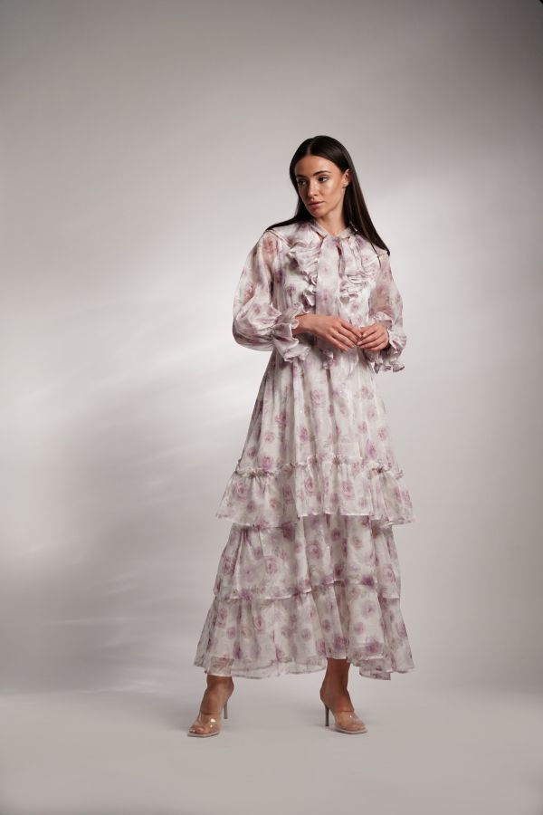 Floral ruffles dress