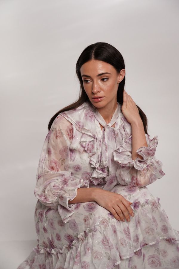 Floral ruffles dress