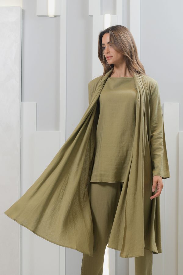 Green cardigan