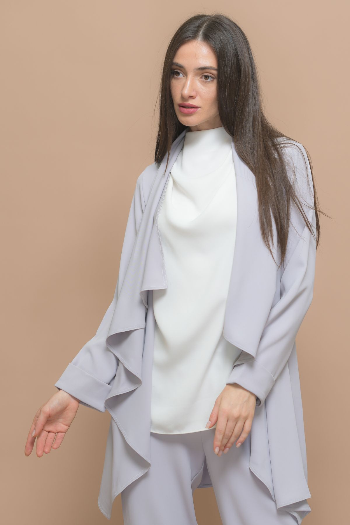 Gray hotsell waterfall cardigan