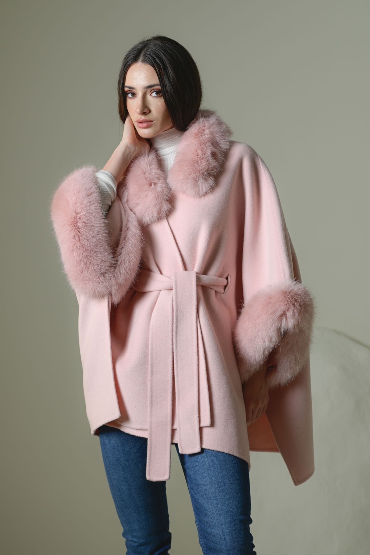 Pink clearance wool cape
