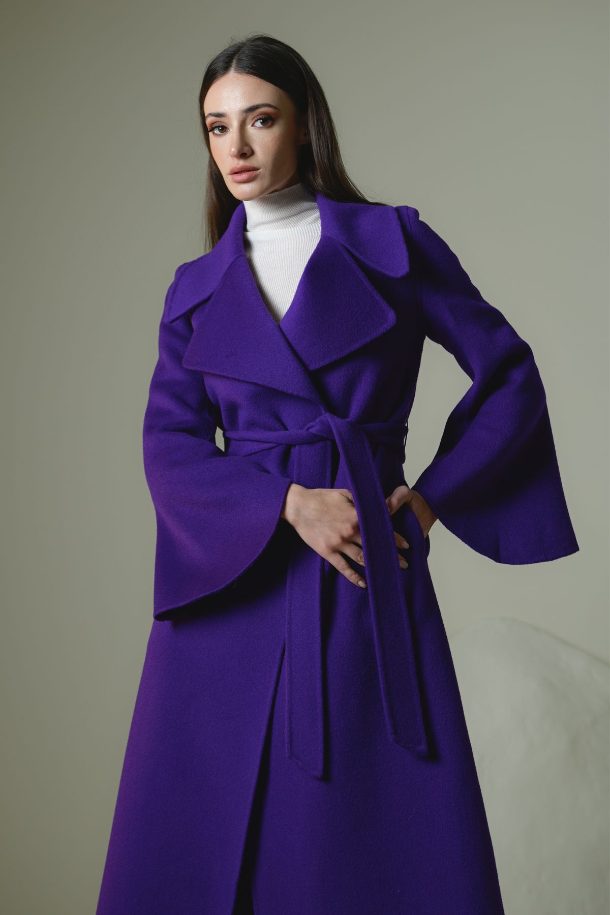 Purple wool coats shop