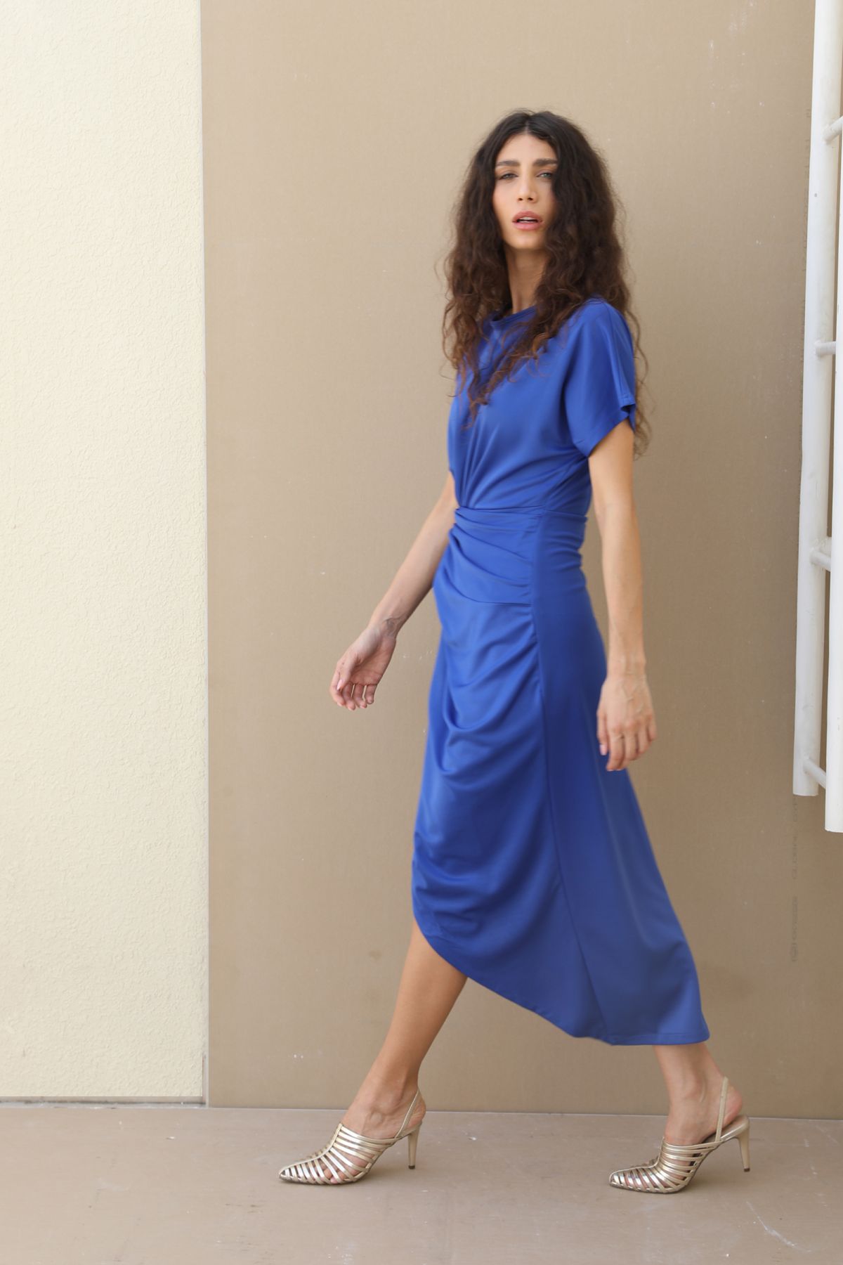 Royal Blue Scuba Knot Dress Le Merge