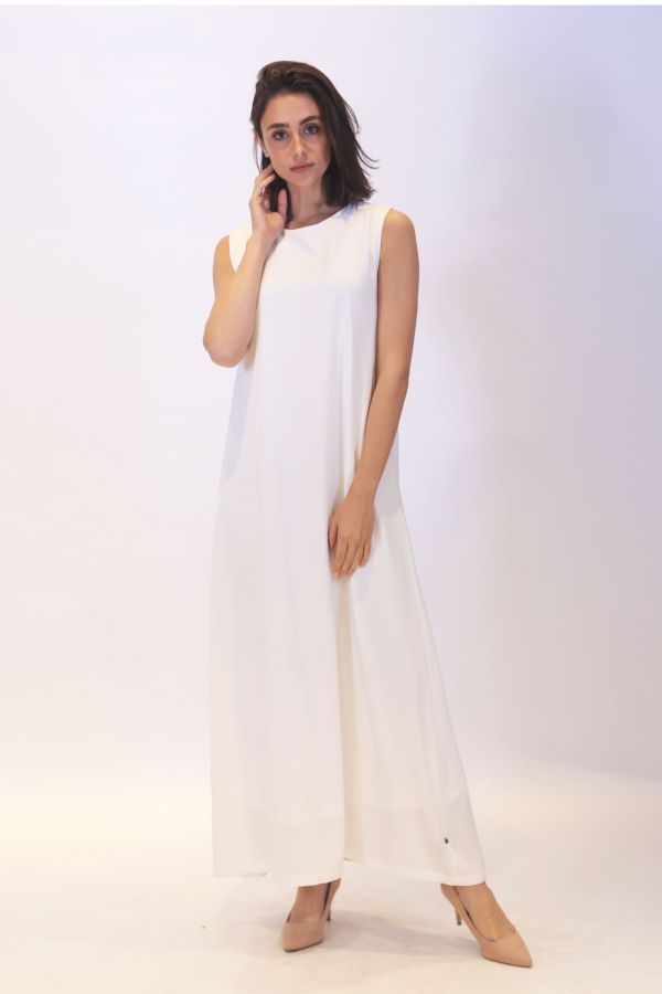 Plain white Maxi Dress