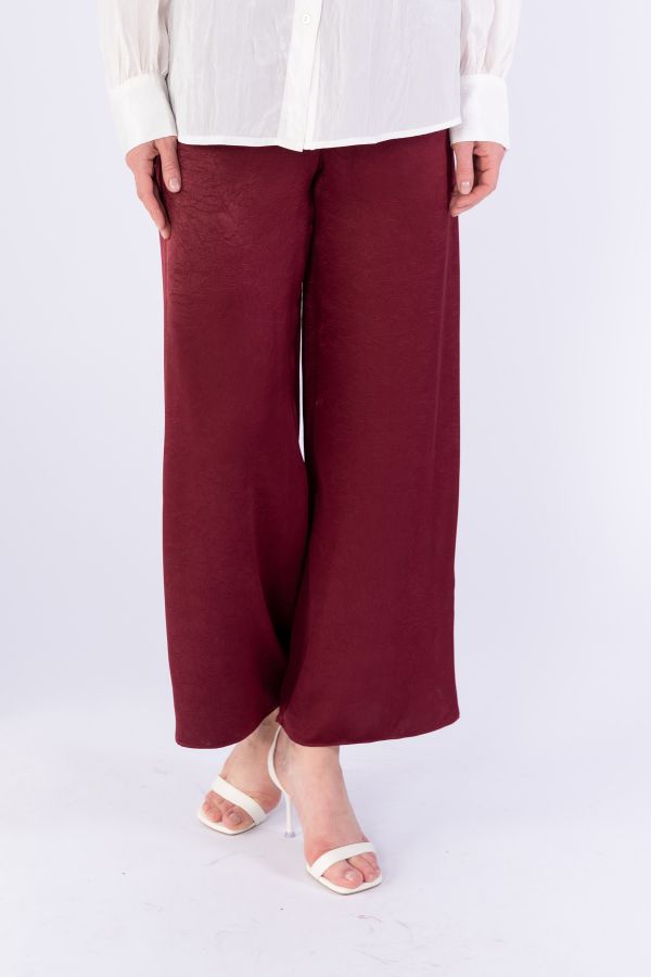 Burgundy trousers