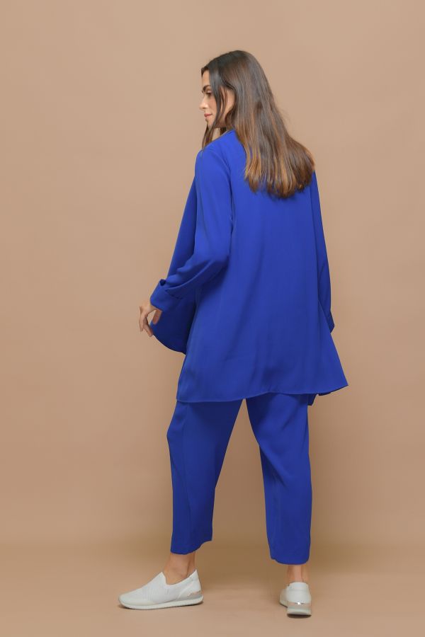 Royal Blue Waterfall cardigan