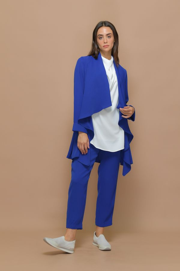 Royal Blue Waterfall cardigan