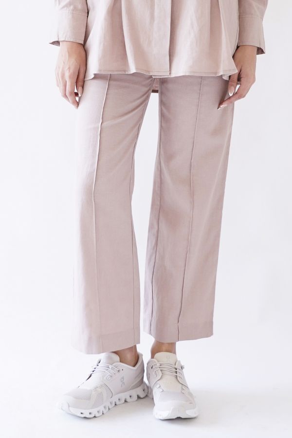 Pink linen trousers