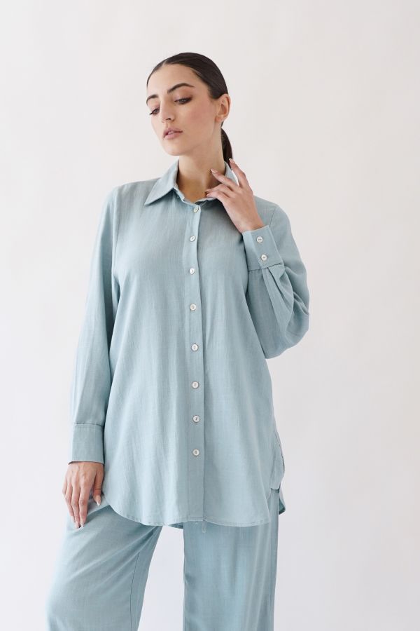 Light blue linen shirt