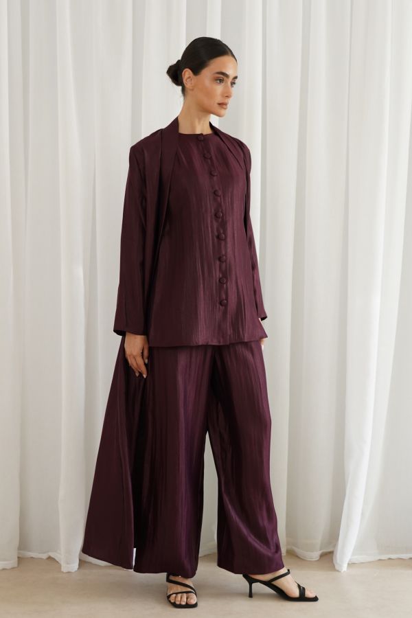 Purple cardigan