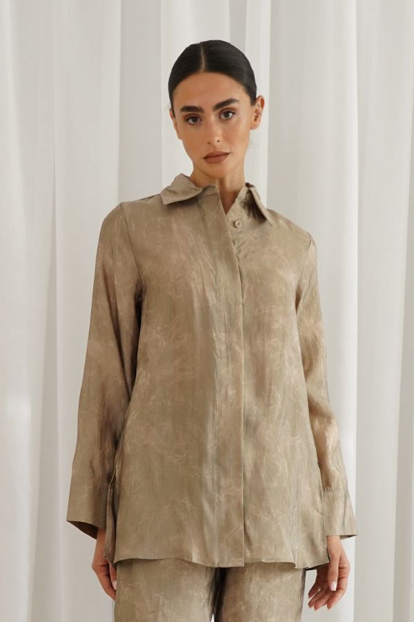 Beige printed shirt