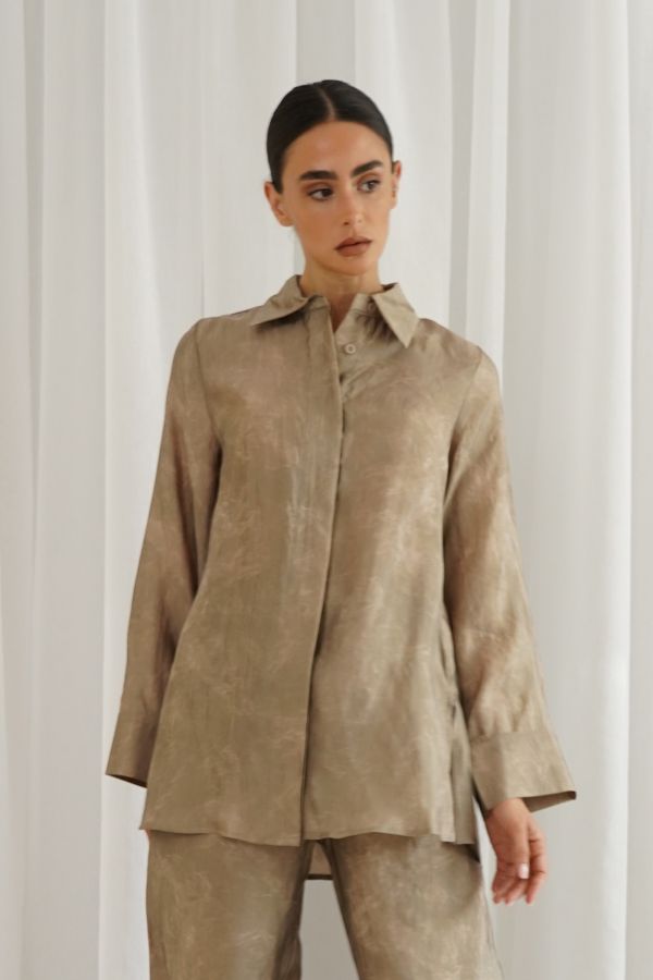 Beige printed shirt