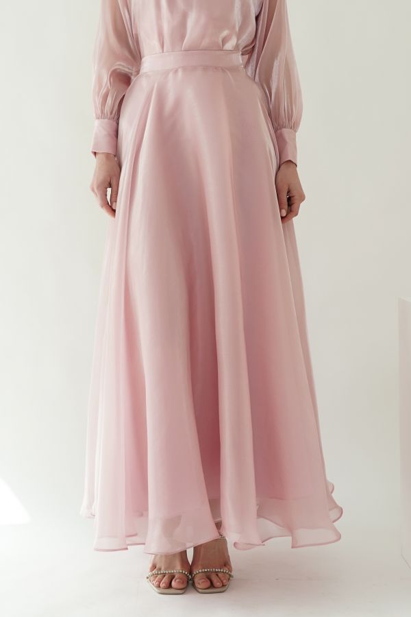 Pink organza skirt