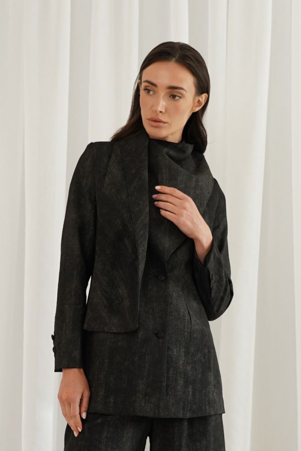 Black Jacket with scarf