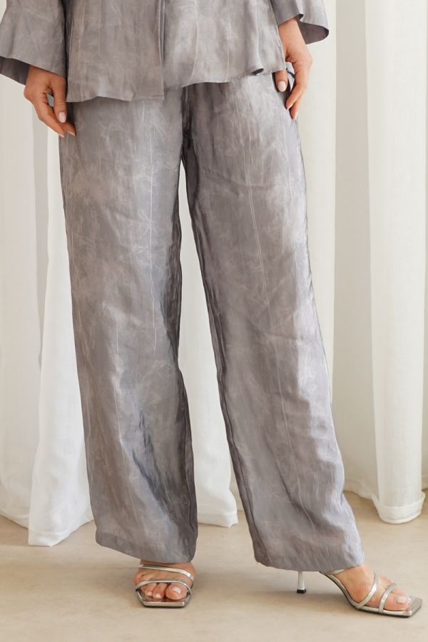 Grey printed trousers