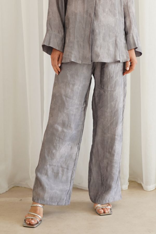 Grey printed trousers