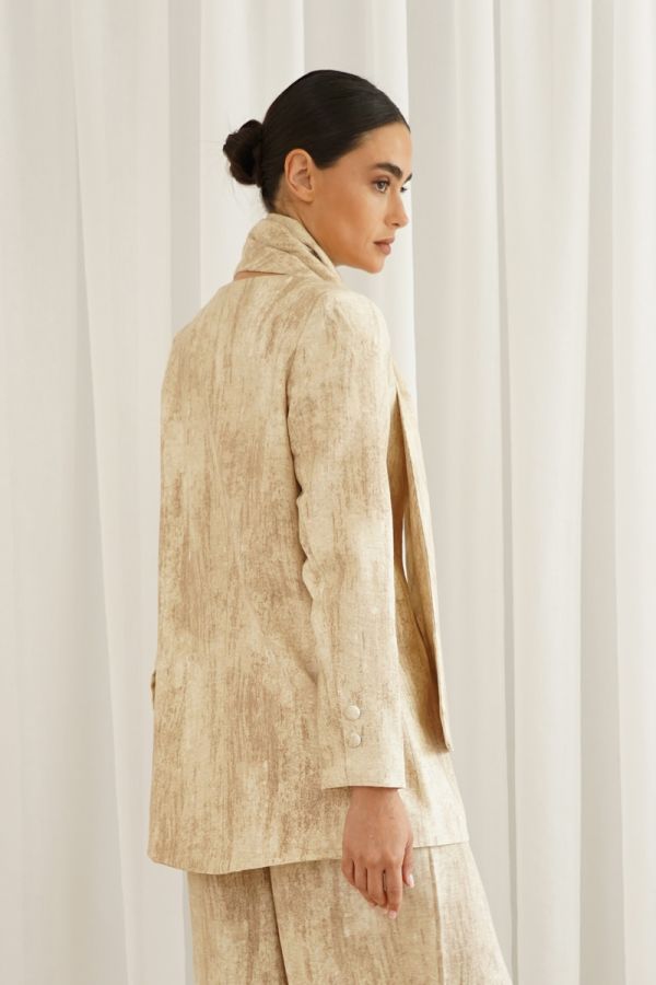 Beige Jacket with scarf