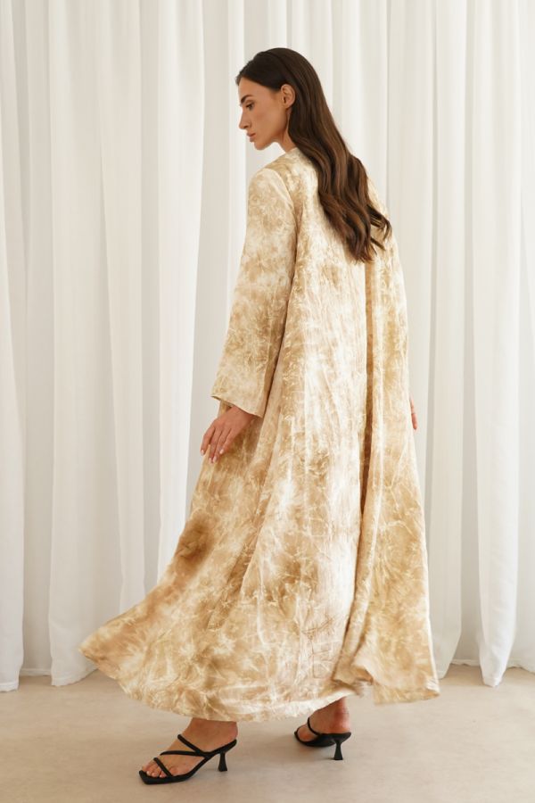 Beige printed cardigan