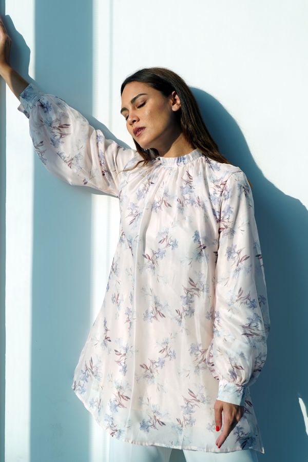 Floral Gathered Shirt