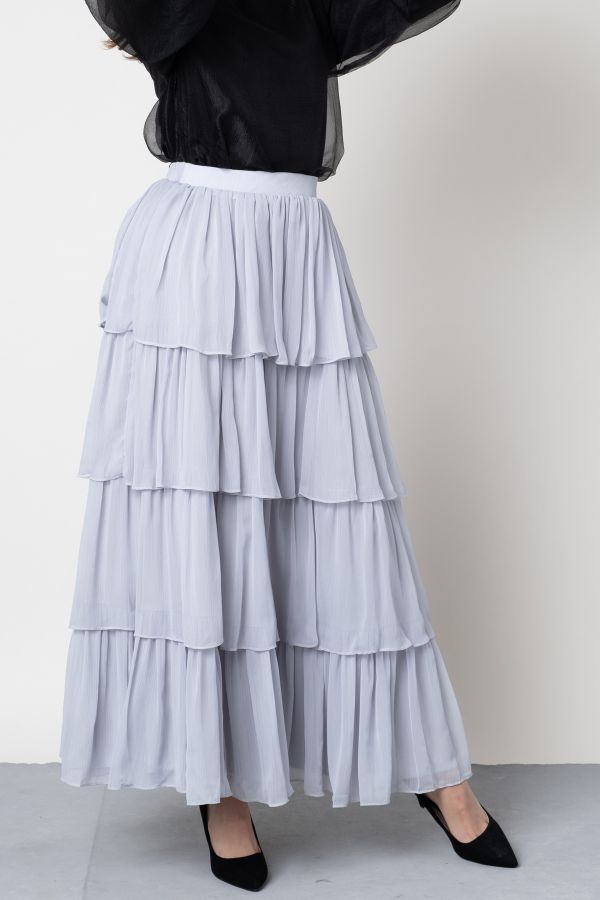 Light Grey Layered Skirt