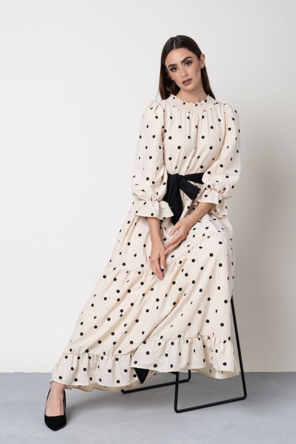 Cream Polka Dots Dress