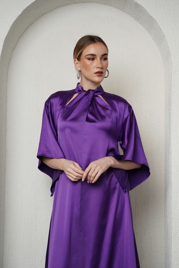 Purple dress with fringes