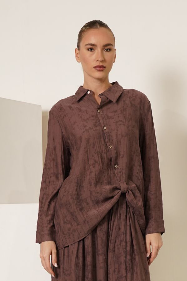 Purple printed shirt