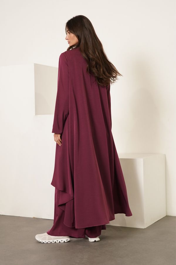 Purple asymmetric cardigan