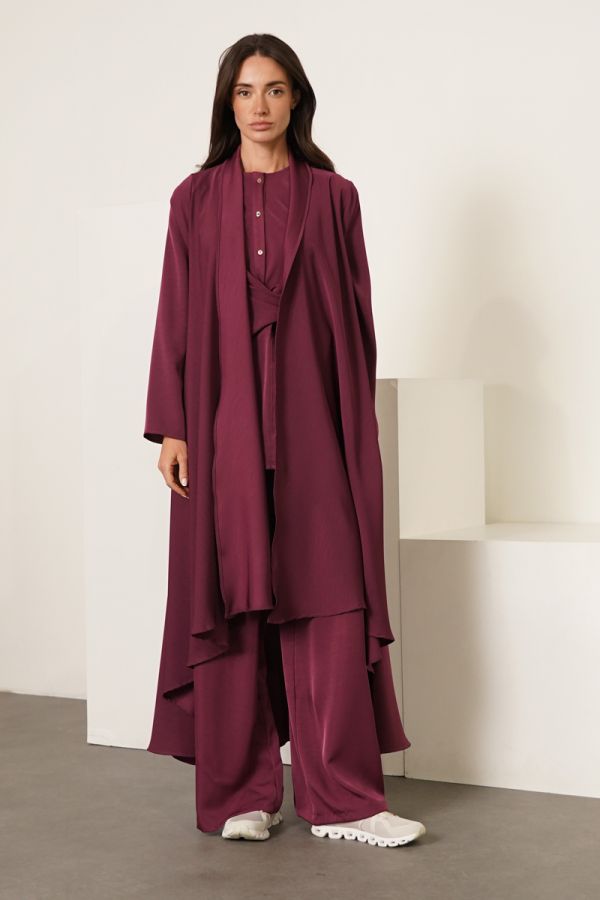 Purple asymmetric cardigan