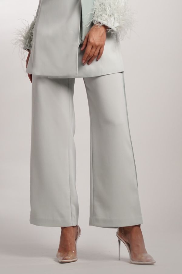 Mint green trousers