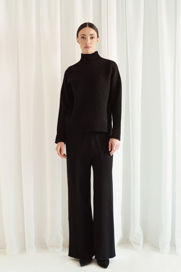 Black knitted co-ord