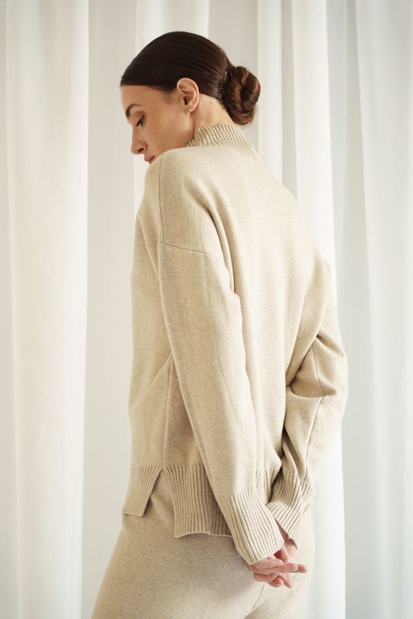Oat knitted co-ord