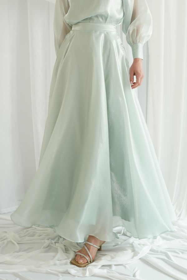 Light green organza skirt