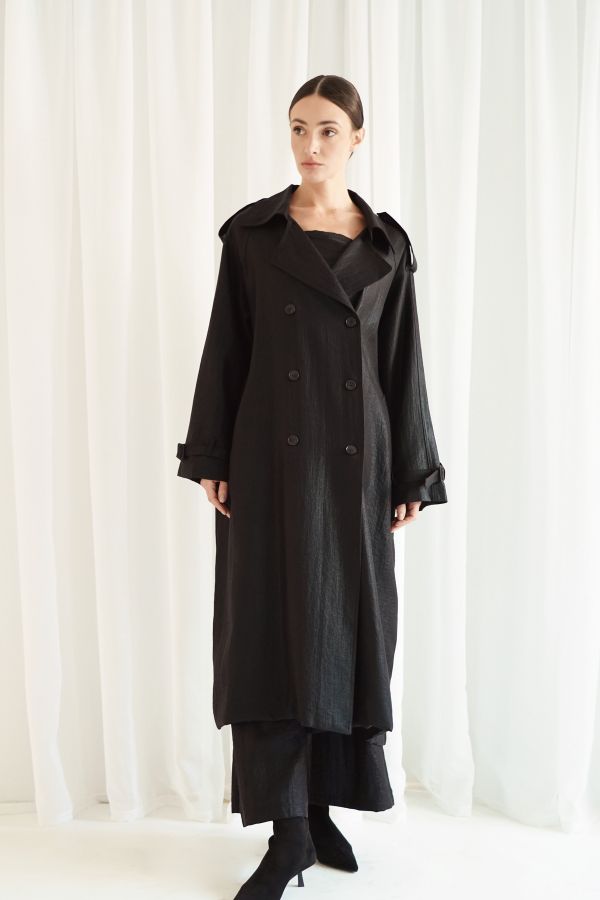 Black trench coat