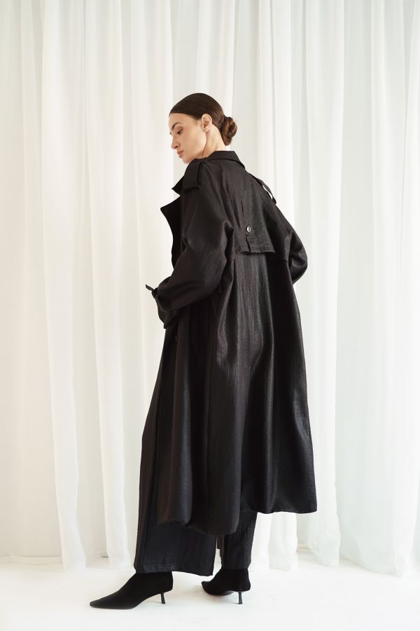 Black trench coat