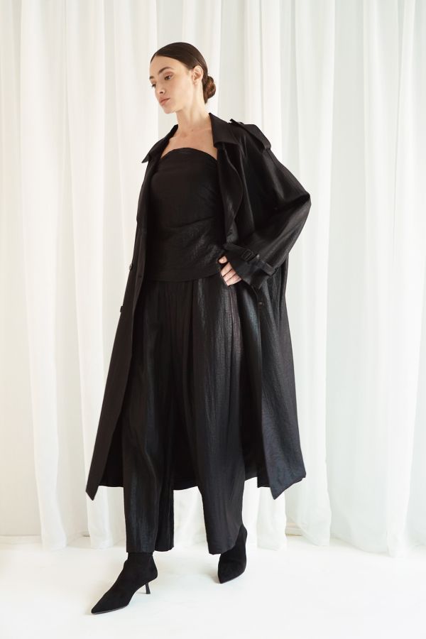 Black trench coat