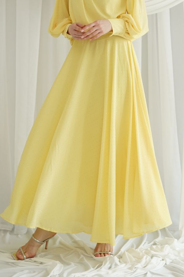Yellow skirt with studs