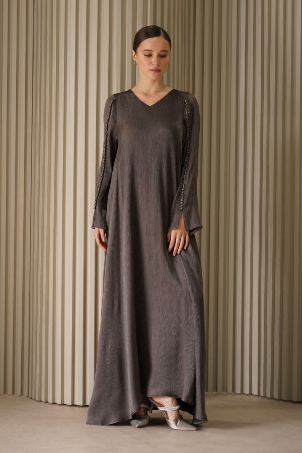 Bronze back cut out dress