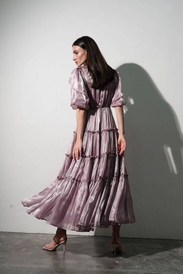 Purple  tiered dress