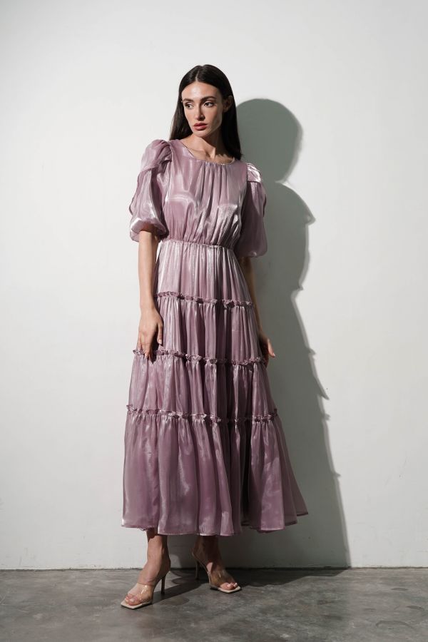 Purple  tiered dress